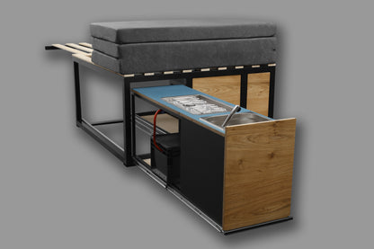 Modulare Campingbox von Yourflexvan in der Mercedes V Klasse.