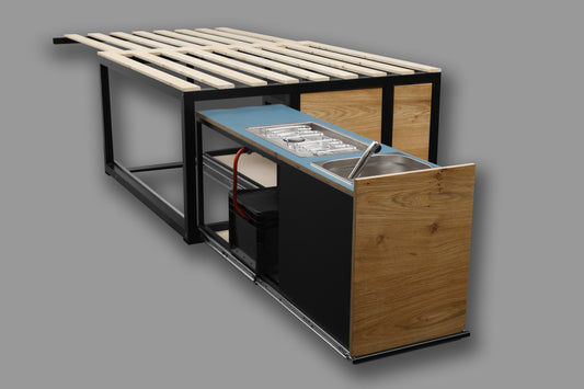 Yourflexvan Campingbox im Opel Zafira Life für schnellen Camper Umbau.